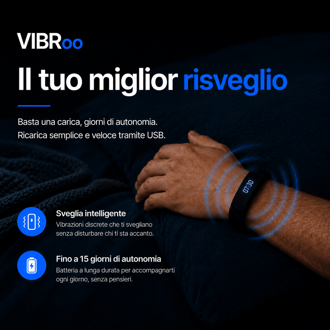 VIBRoo- Bracciale sveglia vibrante - Fiocchetto