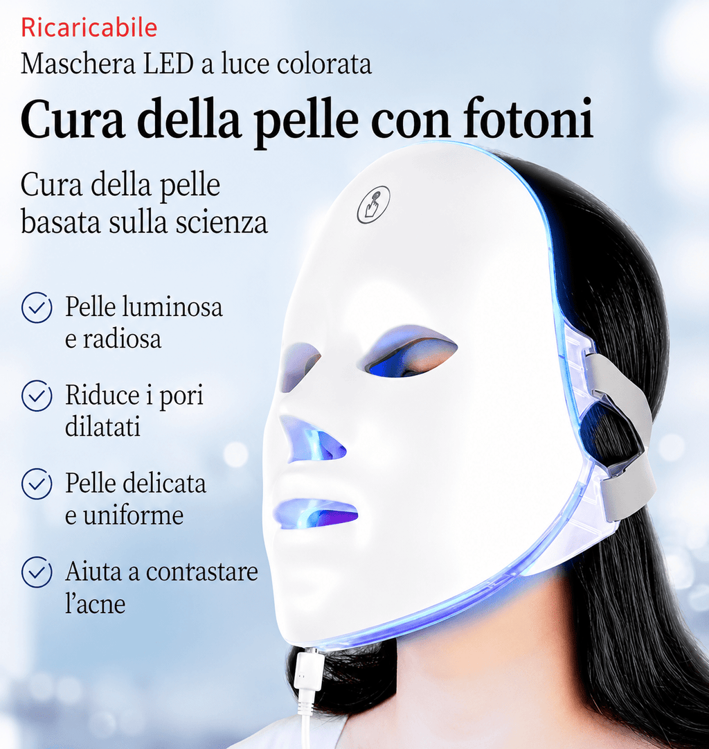 MASCHERA LED VISO E COLLO - Fiocchetto