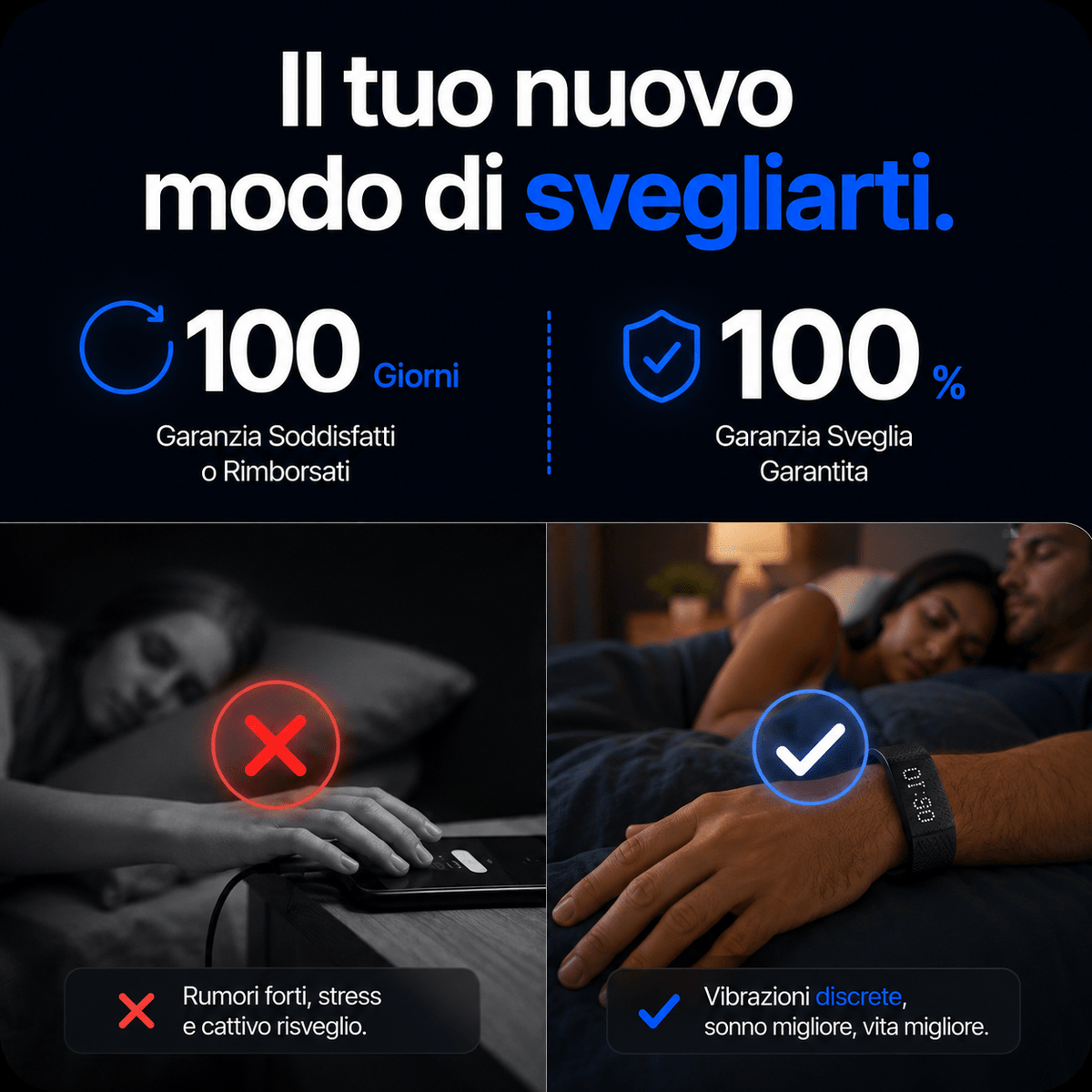 VIBRoo - Bracciale sveglia vibrante - Fiocchetto