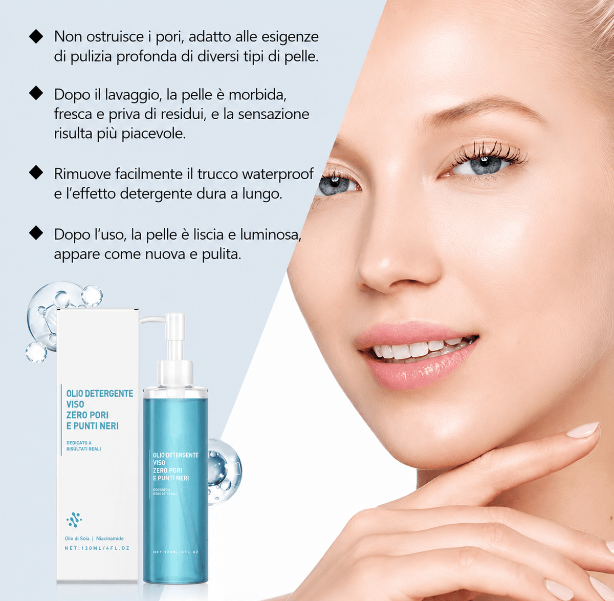 OLIO STRUCCANTE E DETERGENTE 2 IN 1 - Fiocchetto