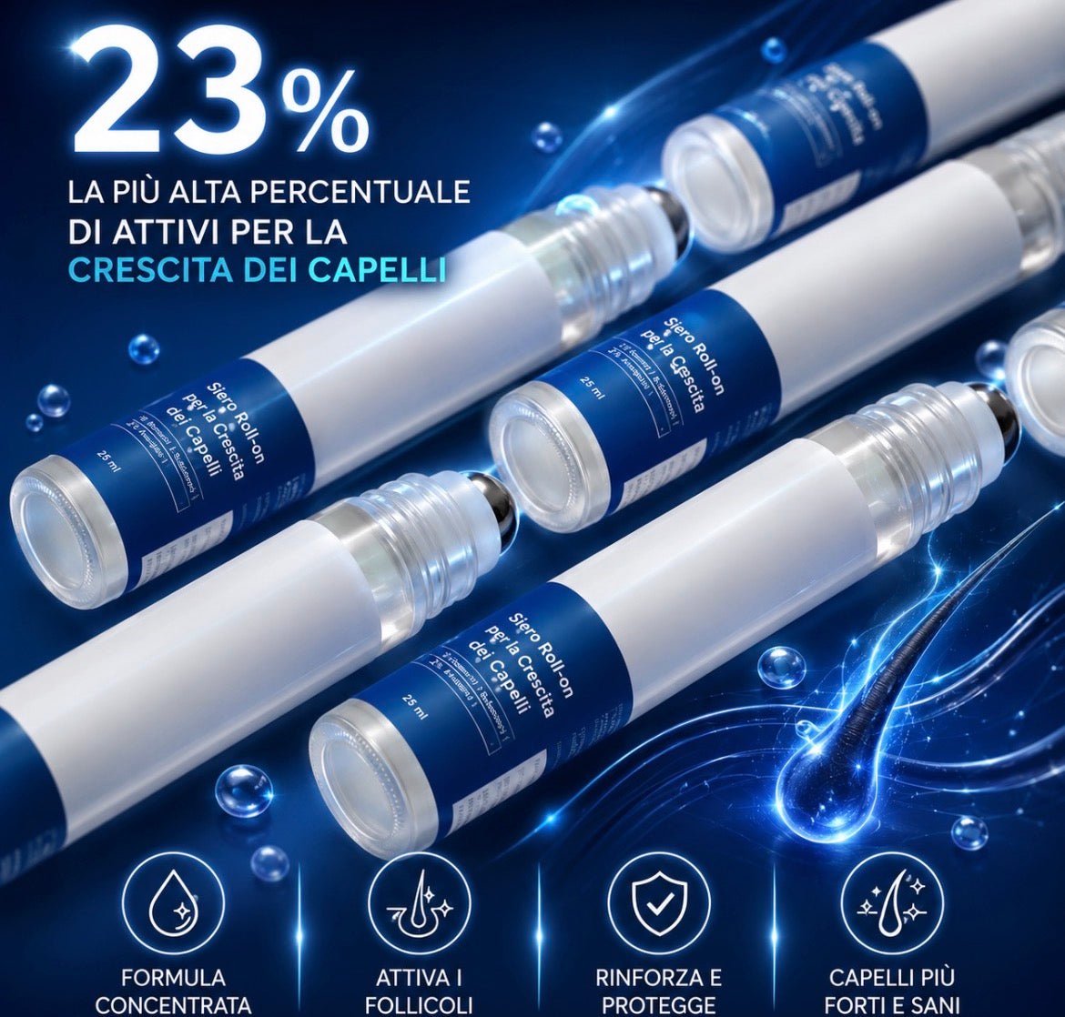 SIERO ROLL-ON CRESCITA CAPELLI (25ML) - Fiocchetto