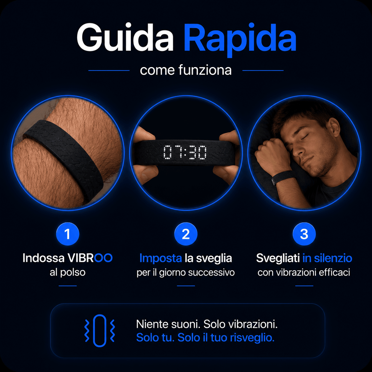 VIBRoo- Bracciale sveglia vibrante - Fiocchetto